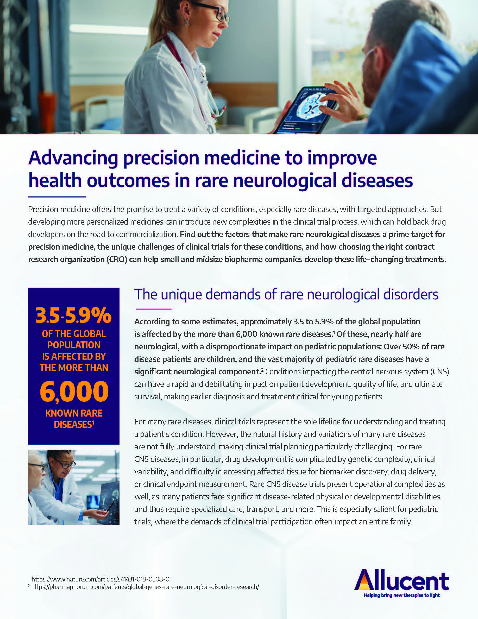 First page of Rare CNS Disease Trials Article